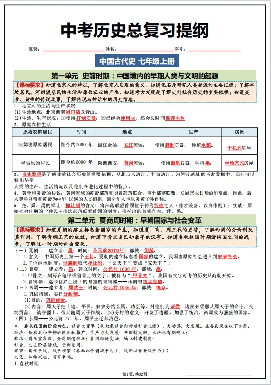 冲刺中考——2026中考《历史论述题常见观点及论述规范》《2026历史总复习》,电子版可下载可打印 第12张