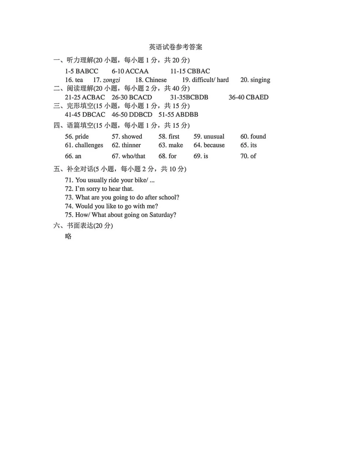 25-26安阳中考一模试卷(附听力及答案) 第7张
