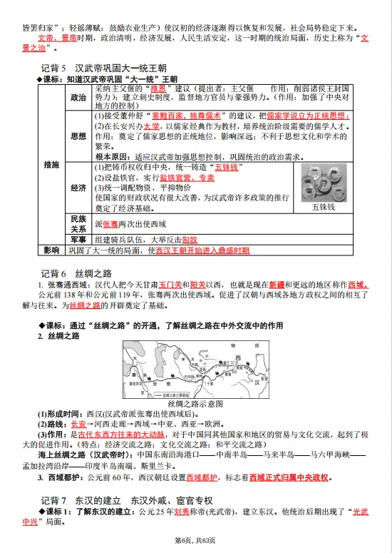 冲刺中考——2026中考《历史全六册复习提纲》共63页,电子版可下载可打印 第12张
