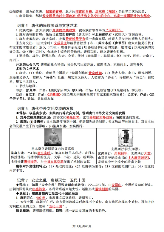 冲刺中考——2026中考《历史全六册复习提纲》共63页,电子版可下载可打印 第17张