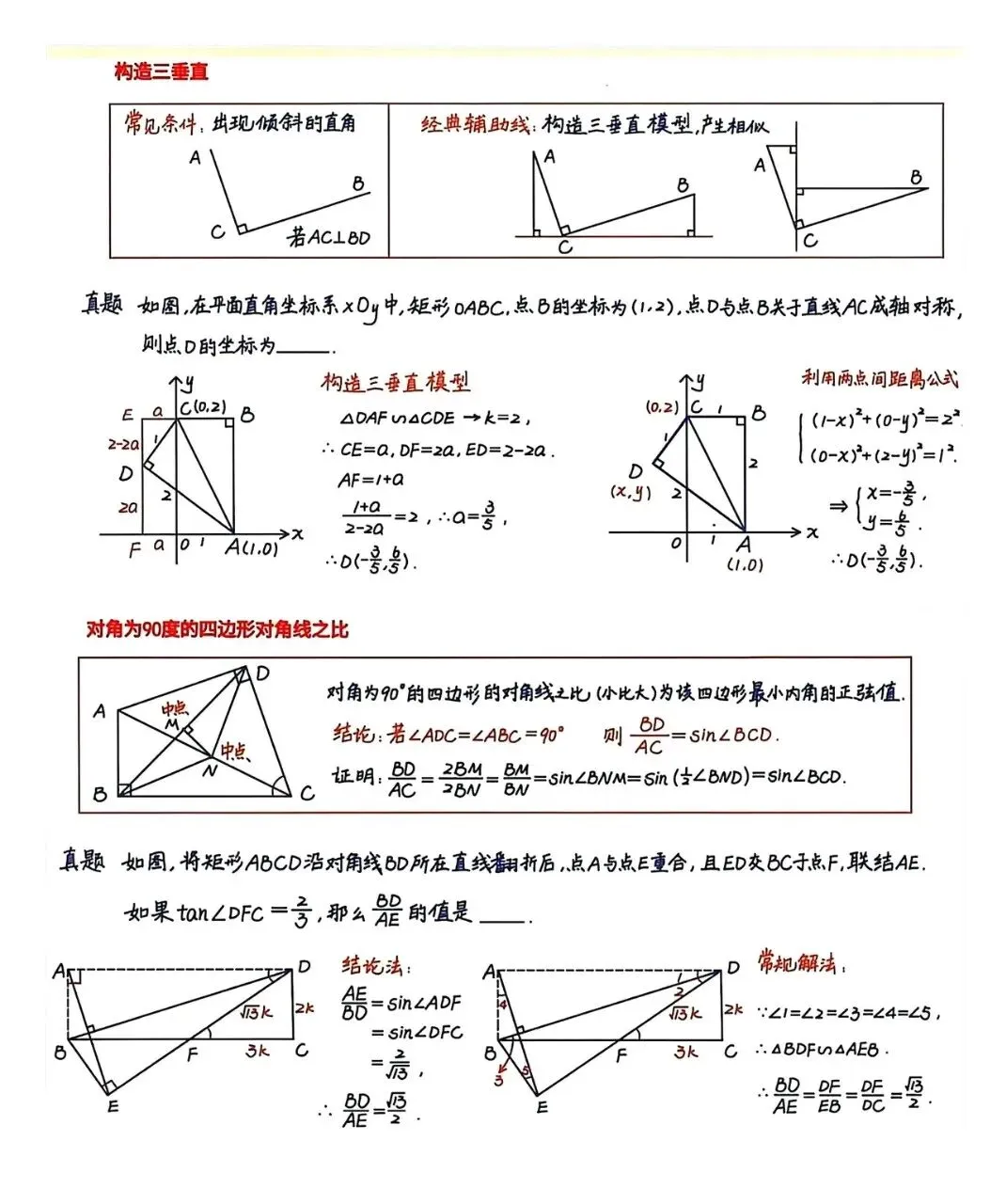 2026中考数学常用压轴快解模型 第6张