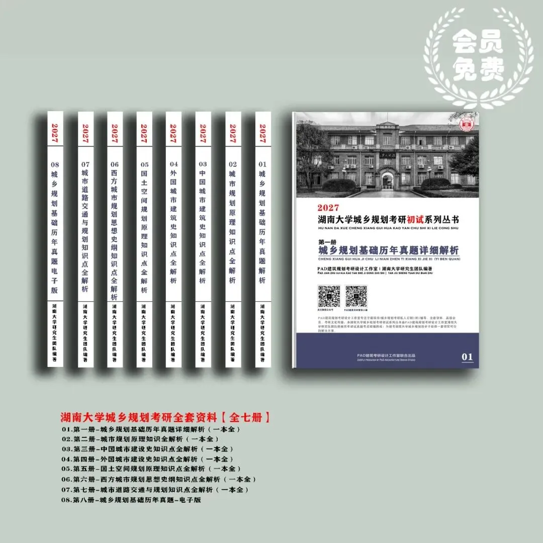 湖南大学城乡规划考研历年真题初复试全套资料,文末赠送历年! 第1张 湖南大学城乡规划考研历年真题初复试全套资料,文末赠送历年! 第1张