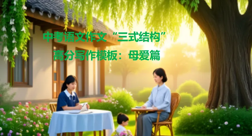 中考语文作文“三式结构”高分写作模板:母爱篇(6 大高分事例 + 3 步万能结构,解决 “写什么”“怎么写” 两大难题) 第2张