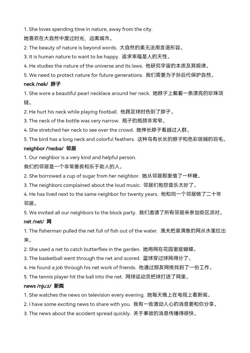 中考英语核心词汇高效速记: 名词 3(luck-piano) 第12张