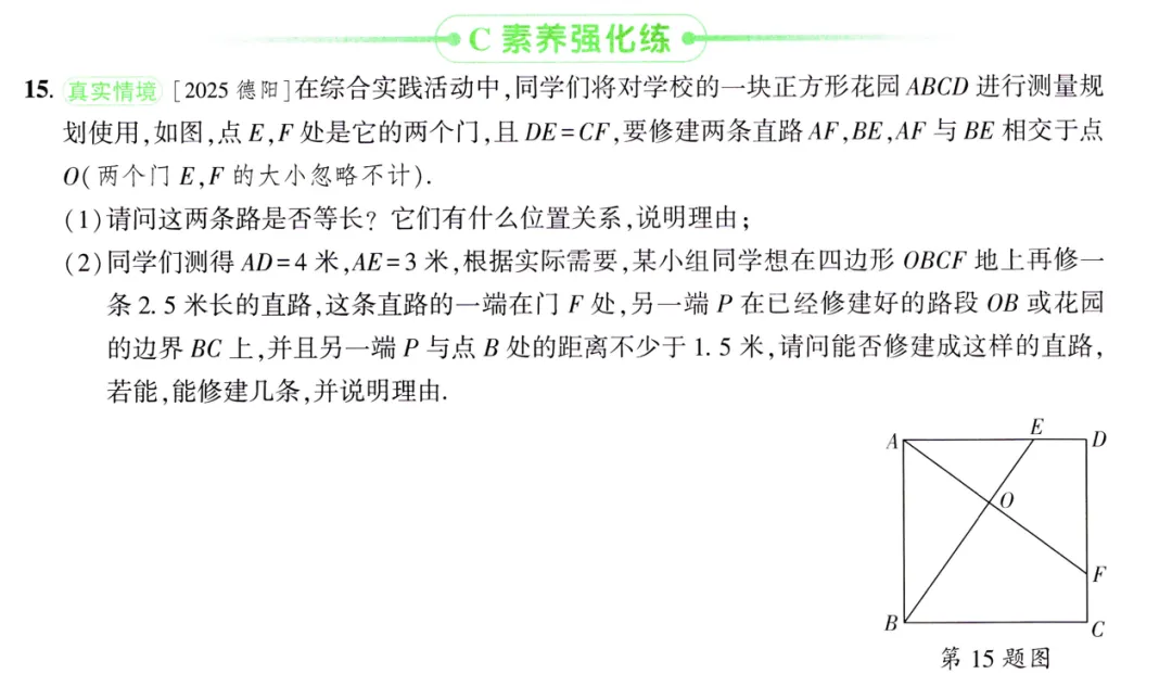 2026《中考数学•一点成名纯练版总复习》一轮分层练、二轮专题培优 第11张 2026《中考数学•一点成名纯练版总复习》一轮分层练、二轮专题培优 第11张