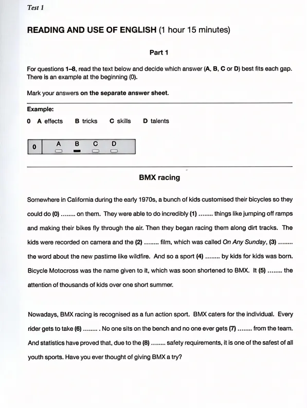 FCE真题Test1完整版写作+阅读+听力,备考必刷! 第7张