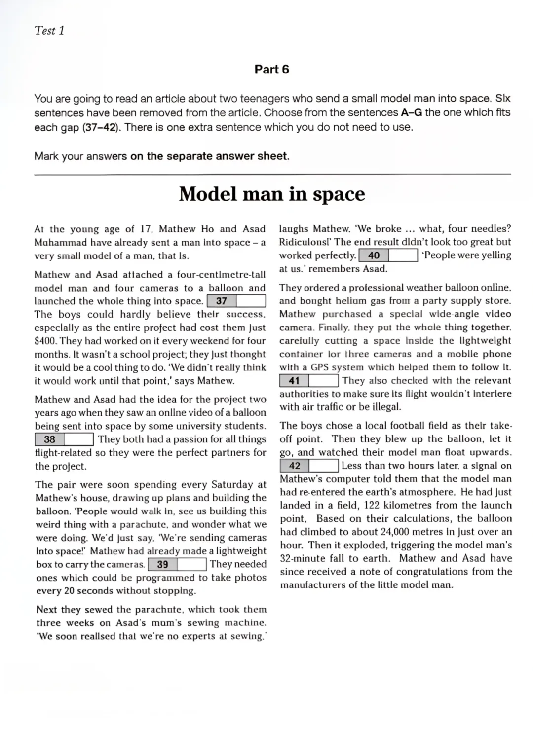 FCE真题Test1完整版写作+阅读+听力,备考必刷! 第8张