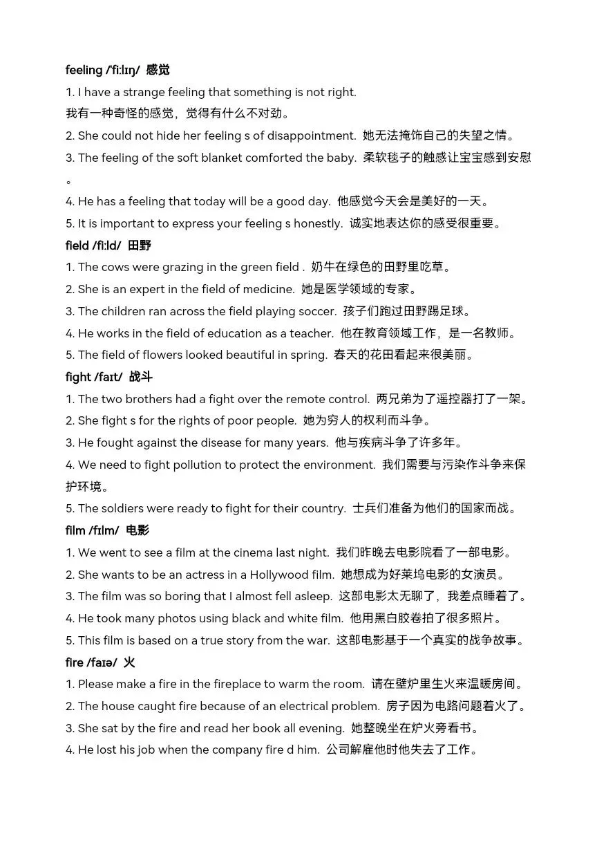 中考英语核心词汇高效速记:名词 1(accident-forest) 第20张