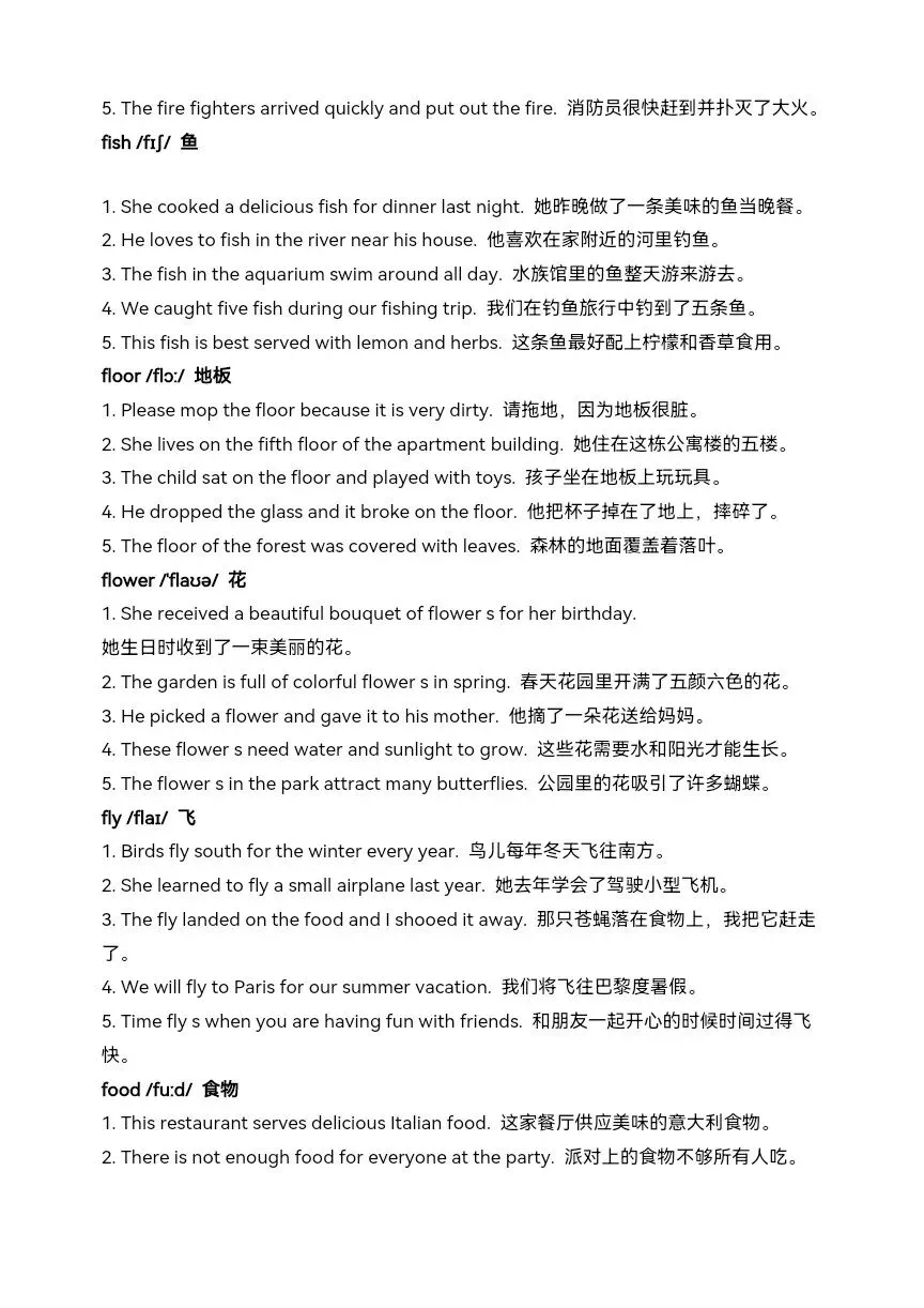 中考英语核心词汇高效速记:名词 1(accident-forest) 第21张