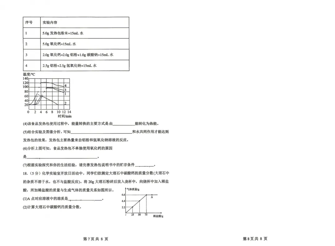 远航初三年级二模数学、物理、化学试卷 第12张