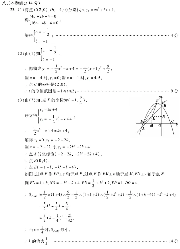 最新2026年宣城市中考二模数学试卷 第11张
