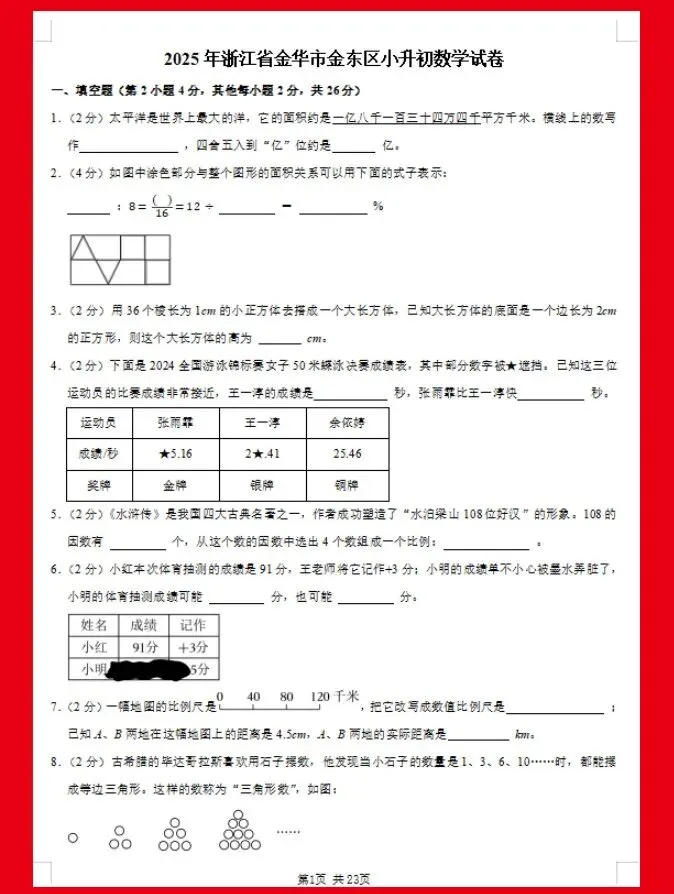 仅2.99|考前做真题,600套5年全国各地小升初数学真题 第19张