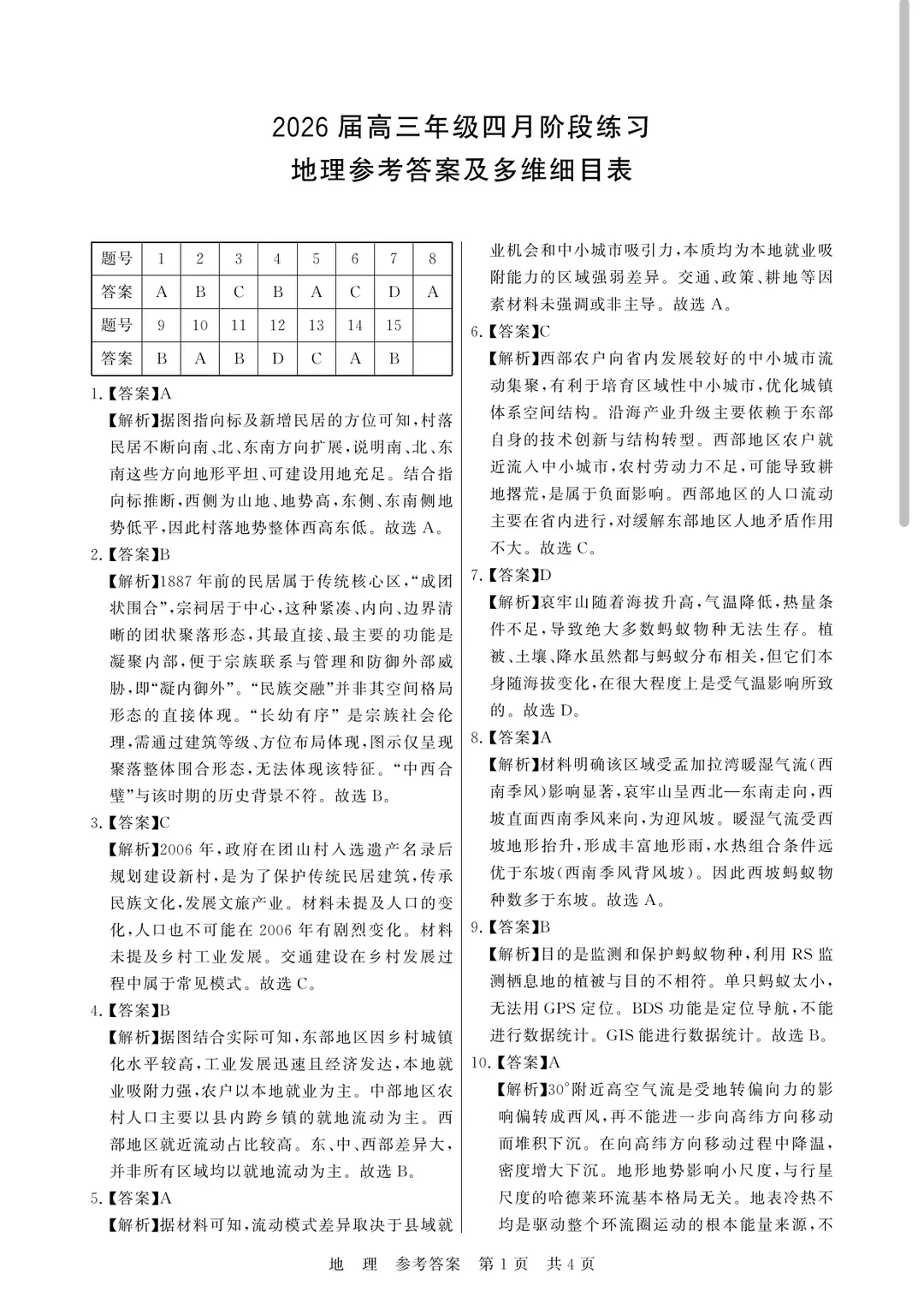 【T8联考湖北版】试卷与详解 第14张