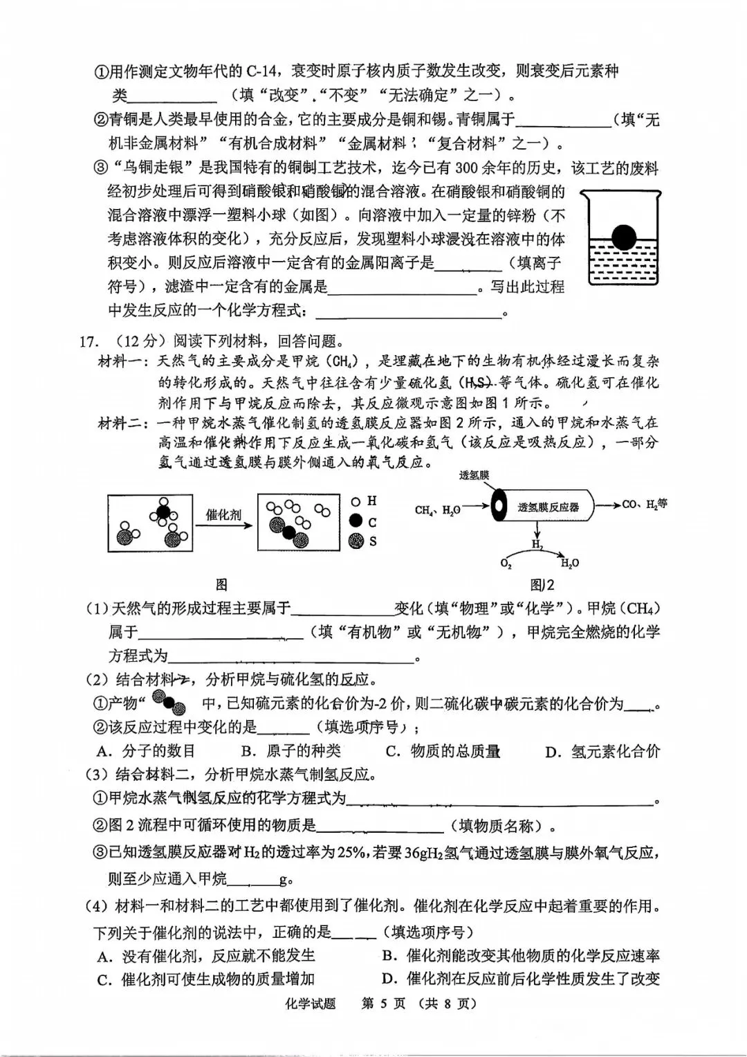 【模拟】2026年高新中考第一次模拟考试化学试卷 第5张