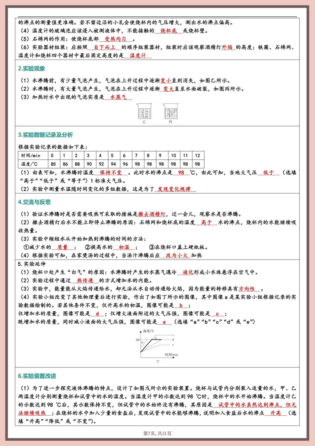 26年九年级中考物理实验考点总结归纳 第7张