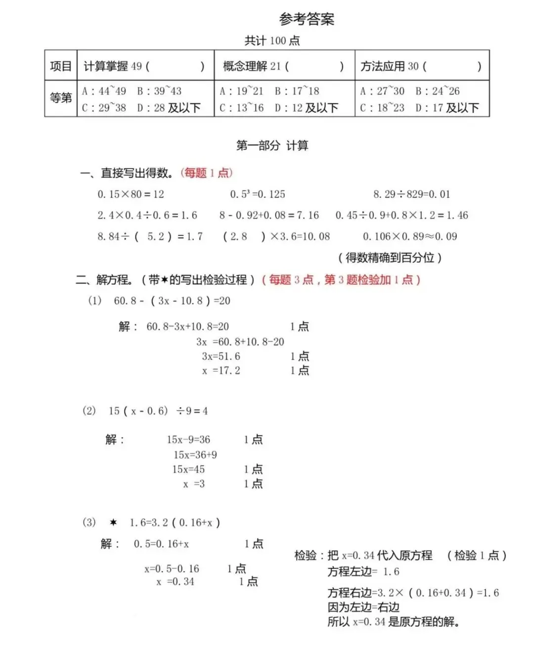上海嘉定区五下数学期中真题卷+答案 第6张