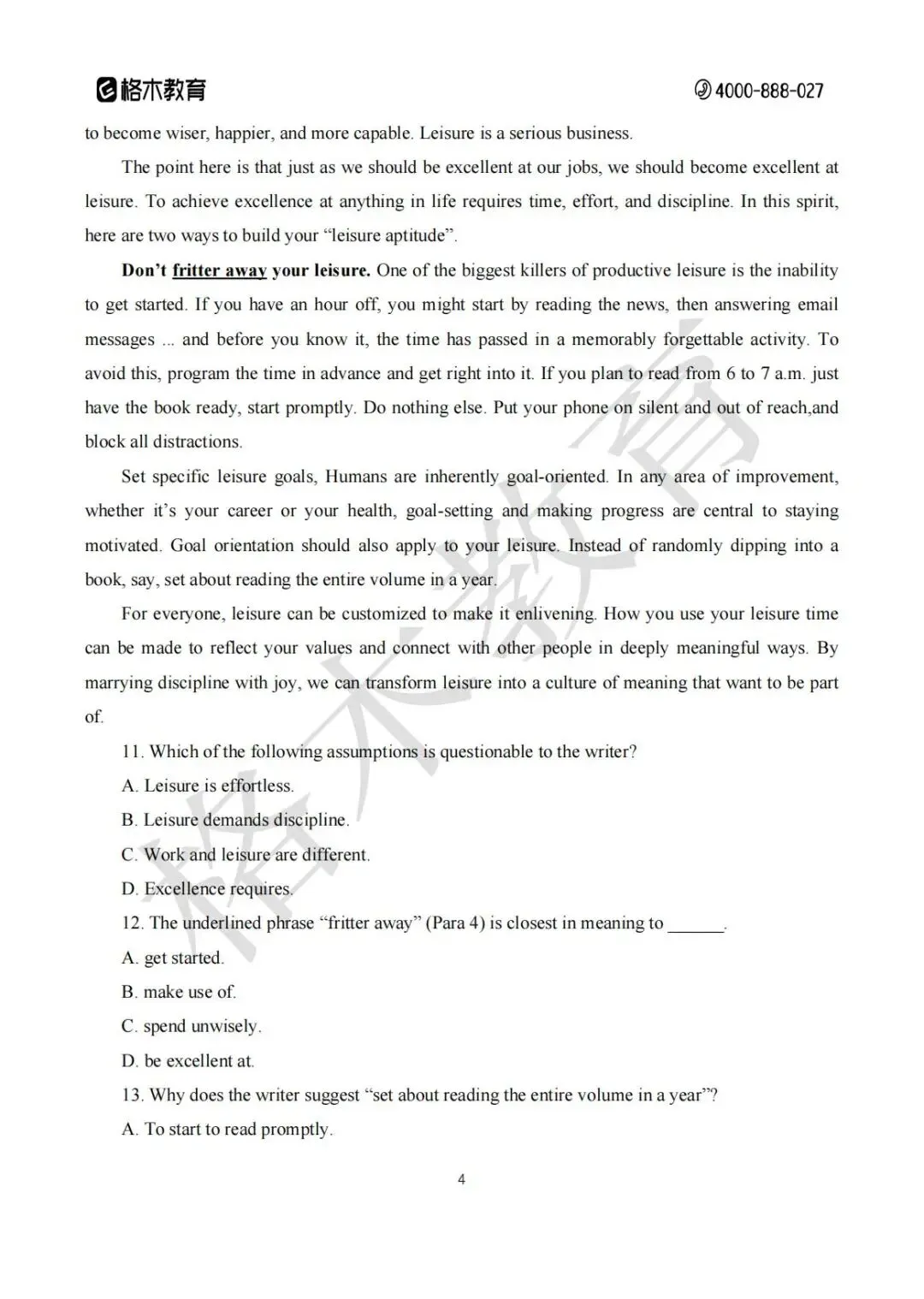 湖北中小学教师招聘【英语】学科真题 第4张 湖北中小学教师招聘【英语】学科真题 第4张