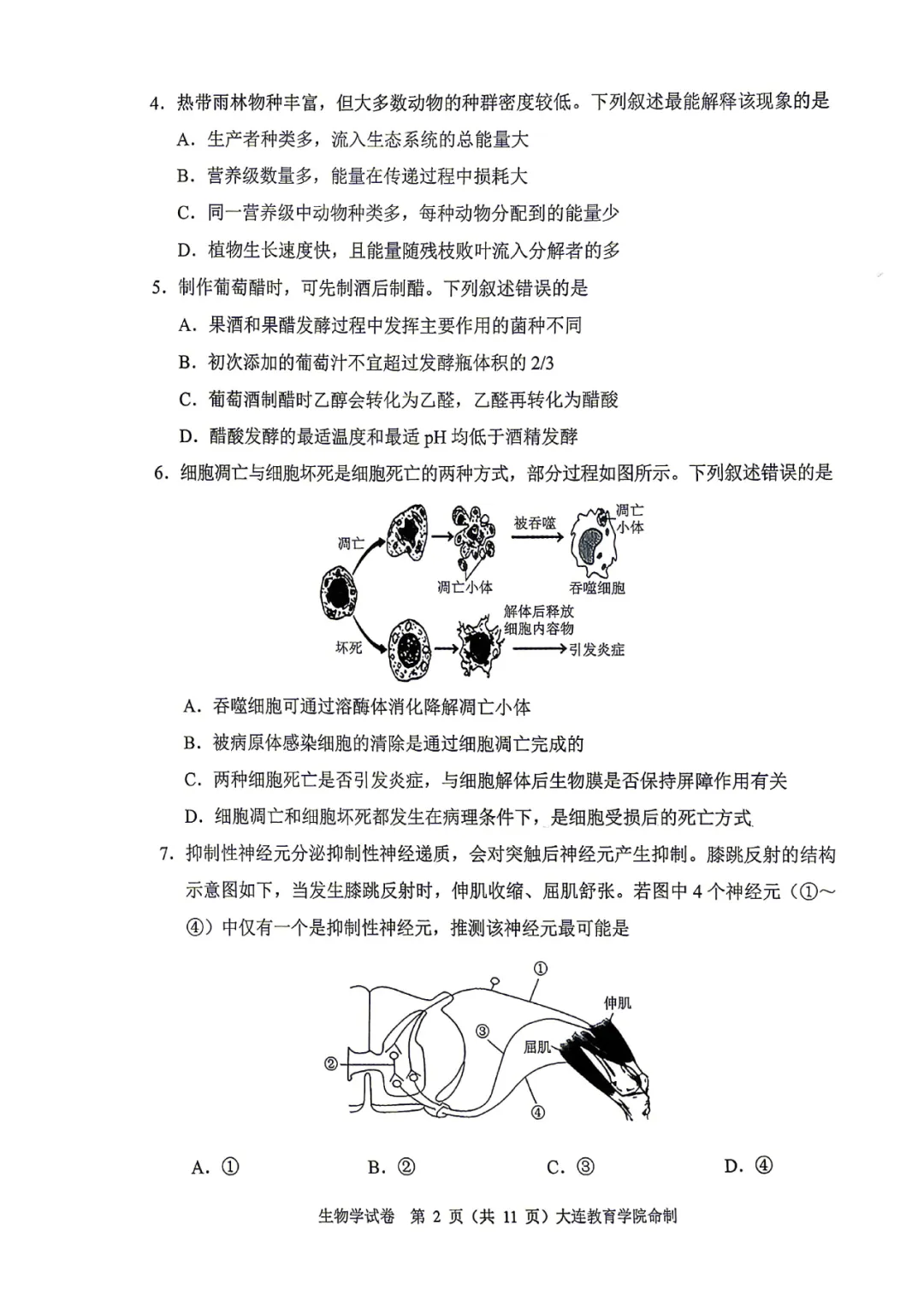 真题速递 |【高三一模】大连市2026年4月高三一模全九科真题试卷+答案 第17张