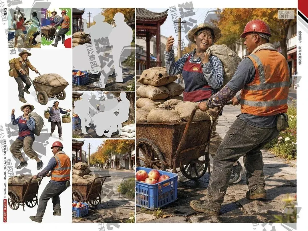 《金榜题名-速写考题创作》从考试题型出发,涵盖改革单人到多人场景、美术鉴赏二创、模板套题、一题多解、创意速写、真题与考月考. 第37张