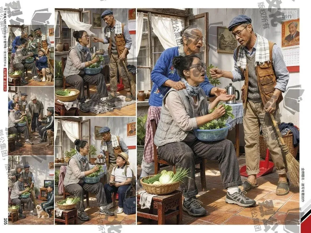 《金榜题名-速写考题创作》从考试题型出发,涵盖改革单人到多人场景、美术鉴赏二创、模板套题、一题多解、创意速写、真题与考月考. 第45张