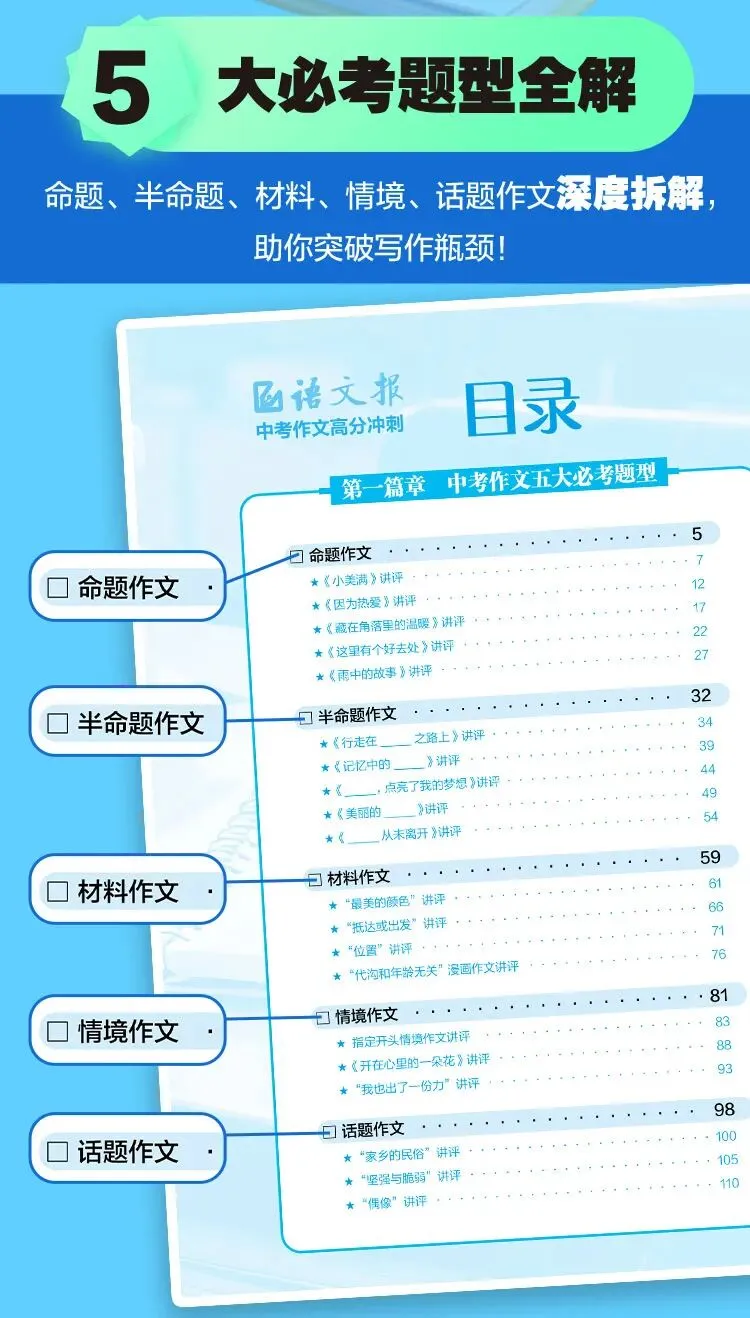 中考作文五大题型、十大母题的正确打开方式 第3张