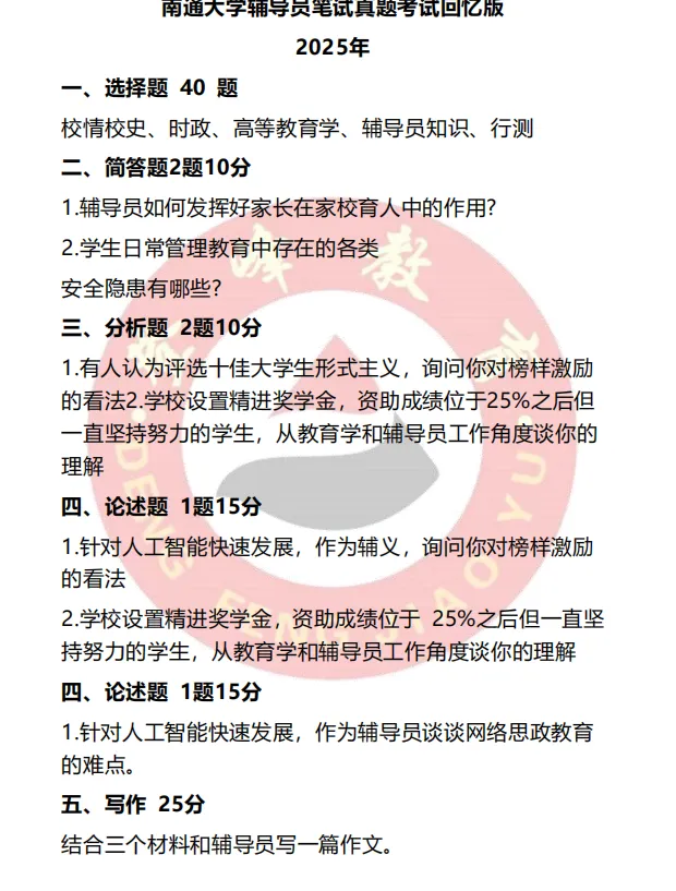 【真题分享】南通大学真题+校史校情 第2张