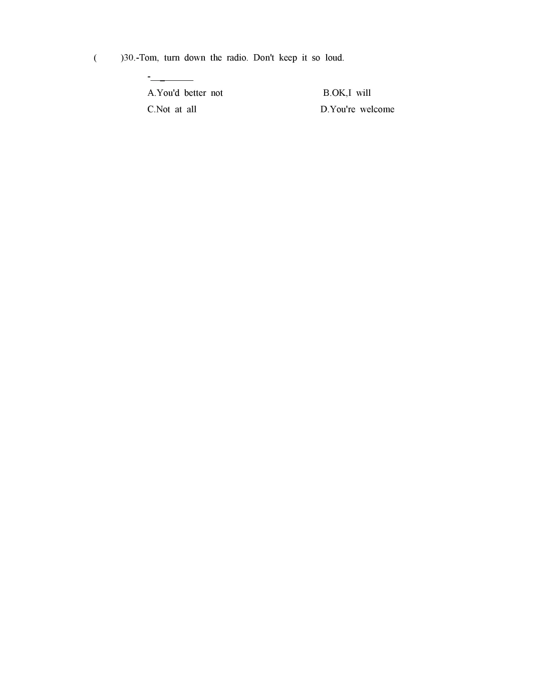 期中真题-2025 年临沂临沭县初一下学期英语试题(完整版 + 答案) 第6张