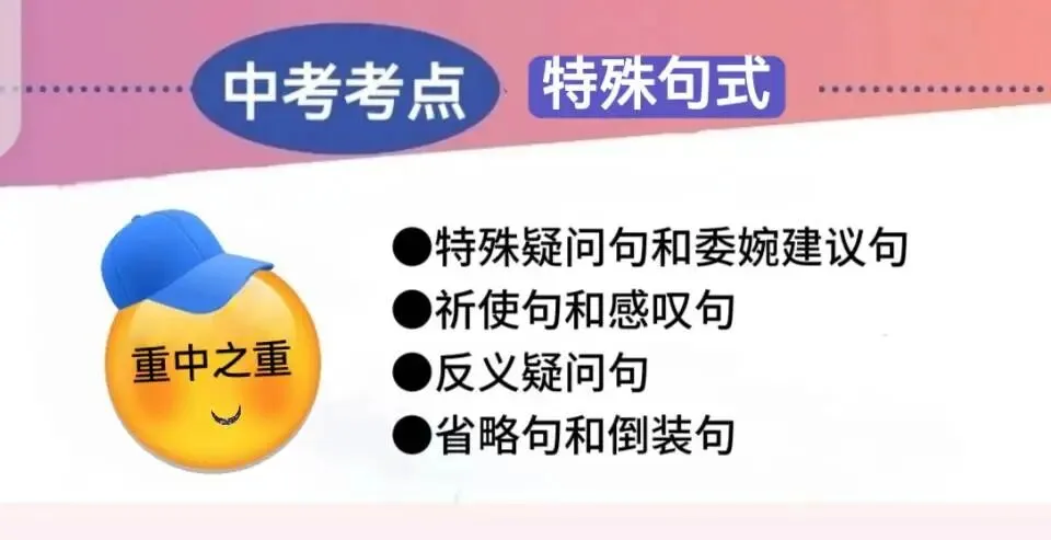 中考英语特殊句式的“五大”高频考点 第1张 中考英语特殊句式的“五大”高频考点 第1张