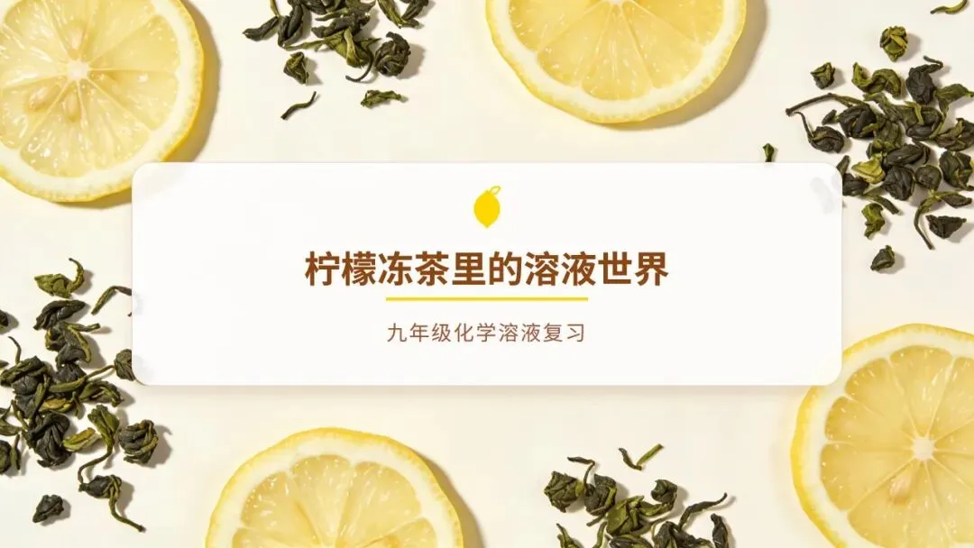 中考化学《溶液》专题复习——柠檬冻茶里的溶液世界 第2张