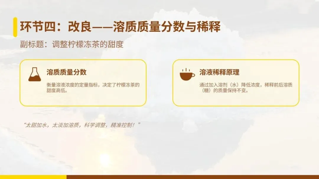 中考化学《溶液》专题复习——柠檬冻茶里的溶液世界 第16张