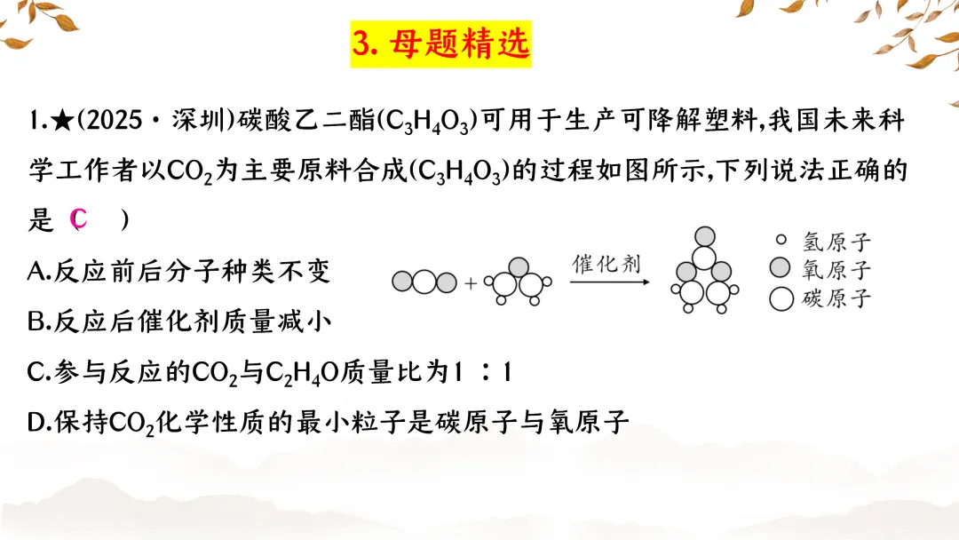 F843 二轮中考专题复习 决胜中考2026 优质课资源包 初中化学《专题复习---微观示意图》课件PPT+教学设计Word 第9张