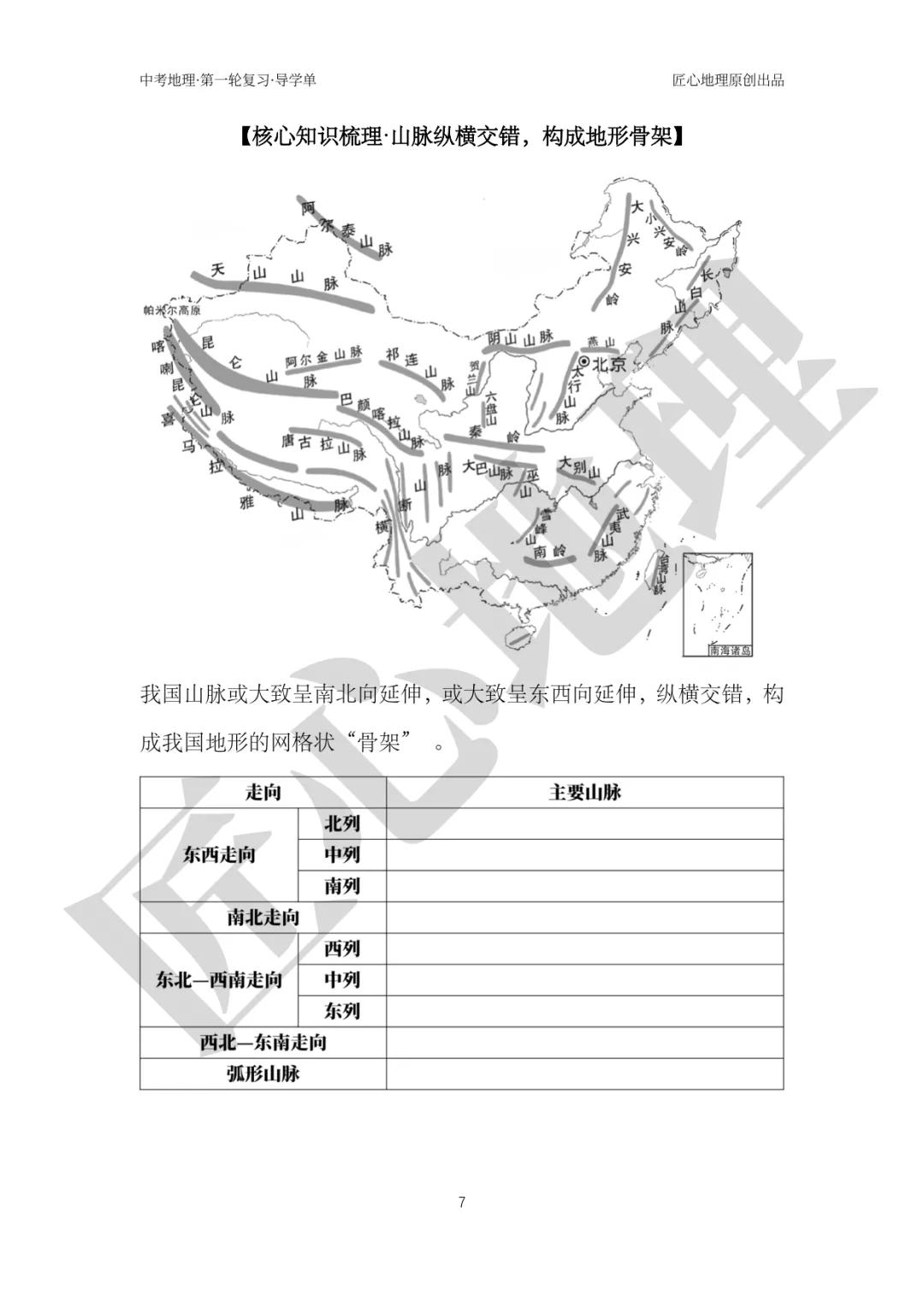 新教材 | 中考一轮复习·中国的地形(课件+导学单+练习题) 第12张