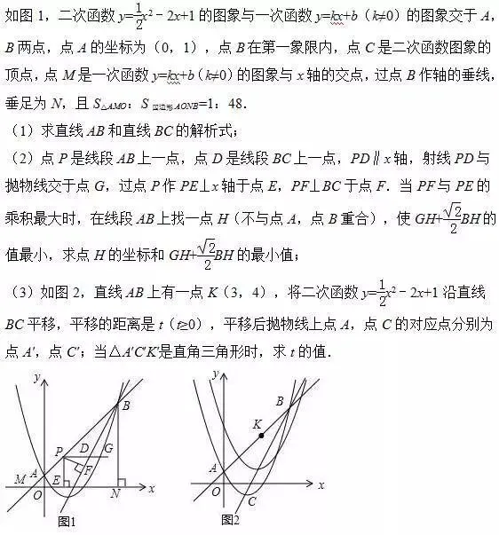 中考数学:函数综合压轴题汇总,中考必看! 第2张