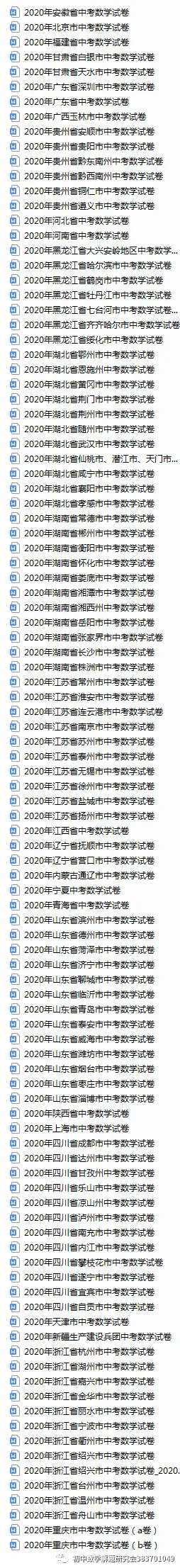 100多套2020年中考真题(word分享) 第2张