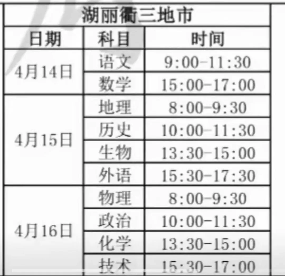 【全网首发】最新试卷解析+答案!4.14浙江湖丽衢高三联考 第5张