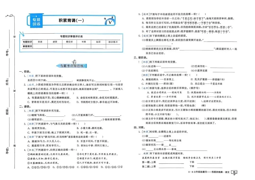 26春人教版六年级下册语文《小升初真题测试卷+专题总复习》(含答案)| 电子版可打印 第22张
