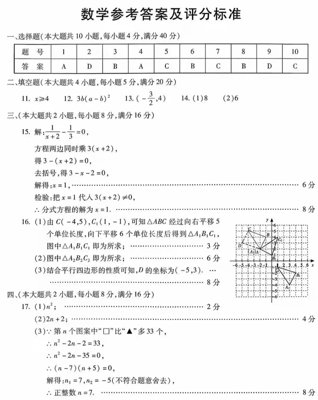 2026年合肥中考数学二模试卷+答案解析(三套) 第7张