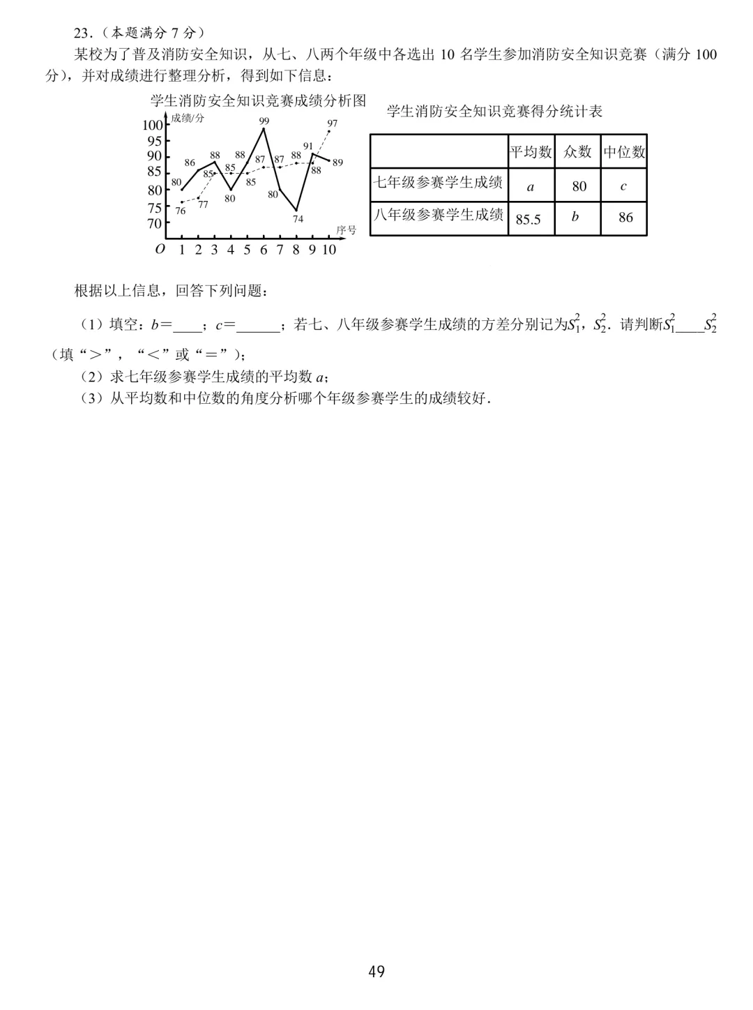 中考数学基本功26套 第49张