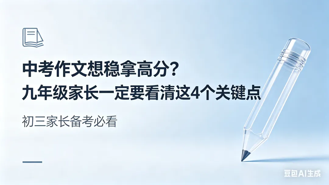 中考作文想稳拿高分?九年级家长一定要看清这4个关键点 第1张