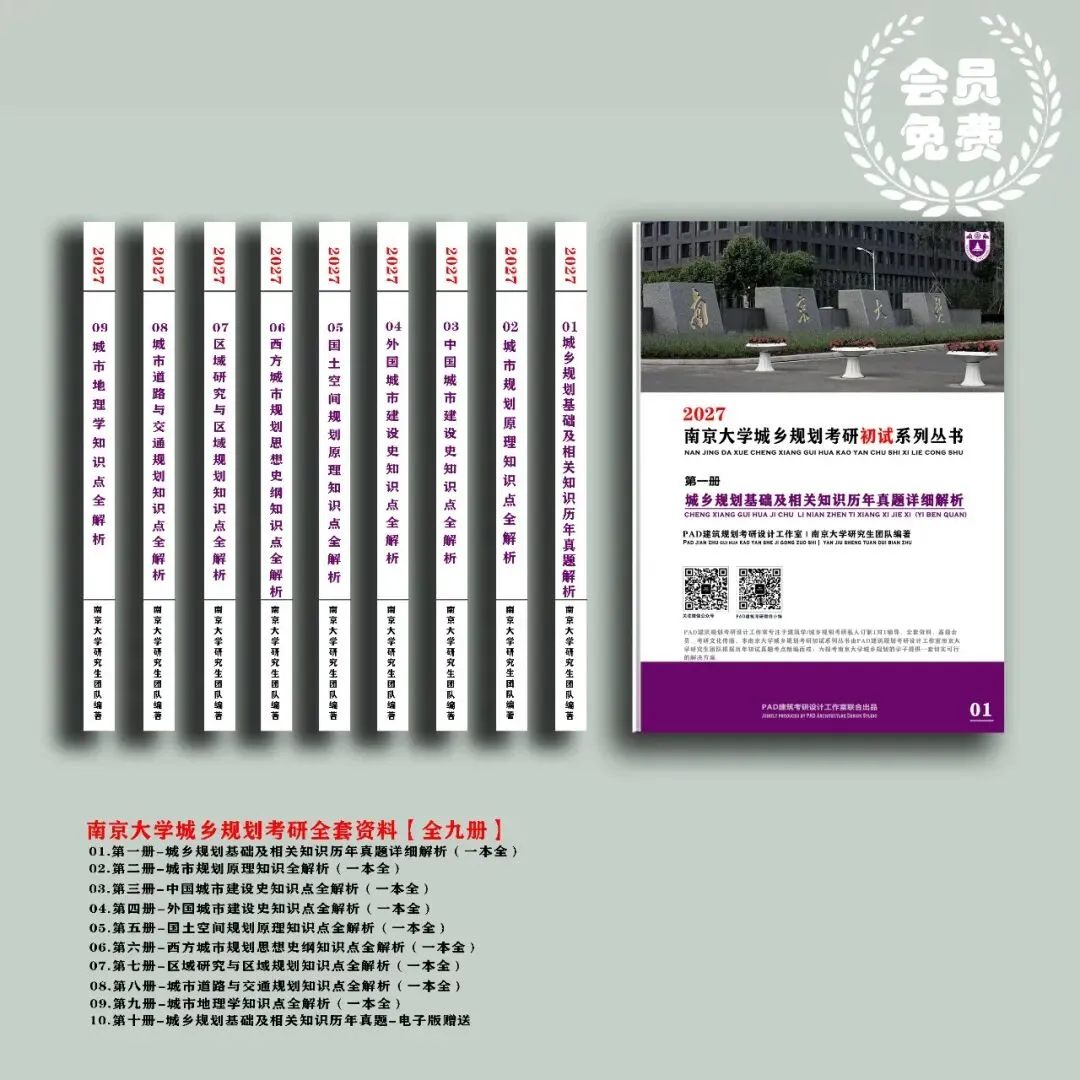 南京大学城乡规划考研历年真题初复试全套资料,文末赠送历年! 第1张