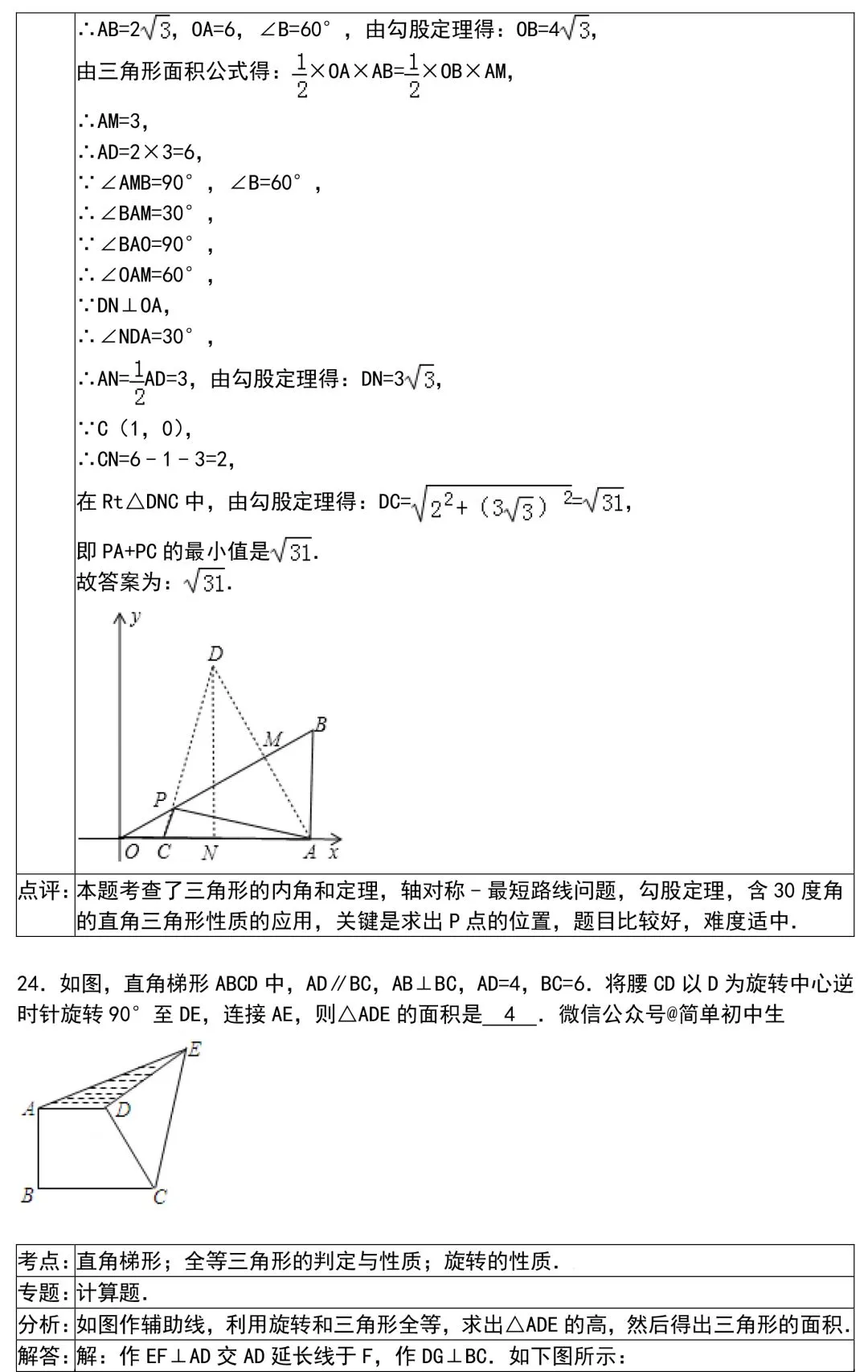 初中数学最全答题模板+真题练!(参考) 第24张