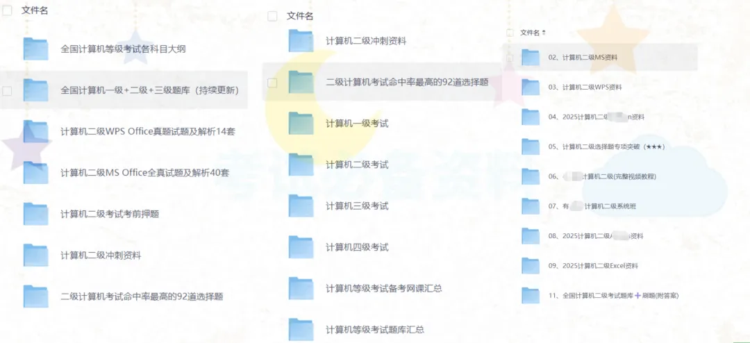 【计算机二级】2026全国计算机二级考试资料免费分享、真题知识点+基础题库+网课+题库+精选200题+卷+选择题、Excel、WPS、 python 第1张