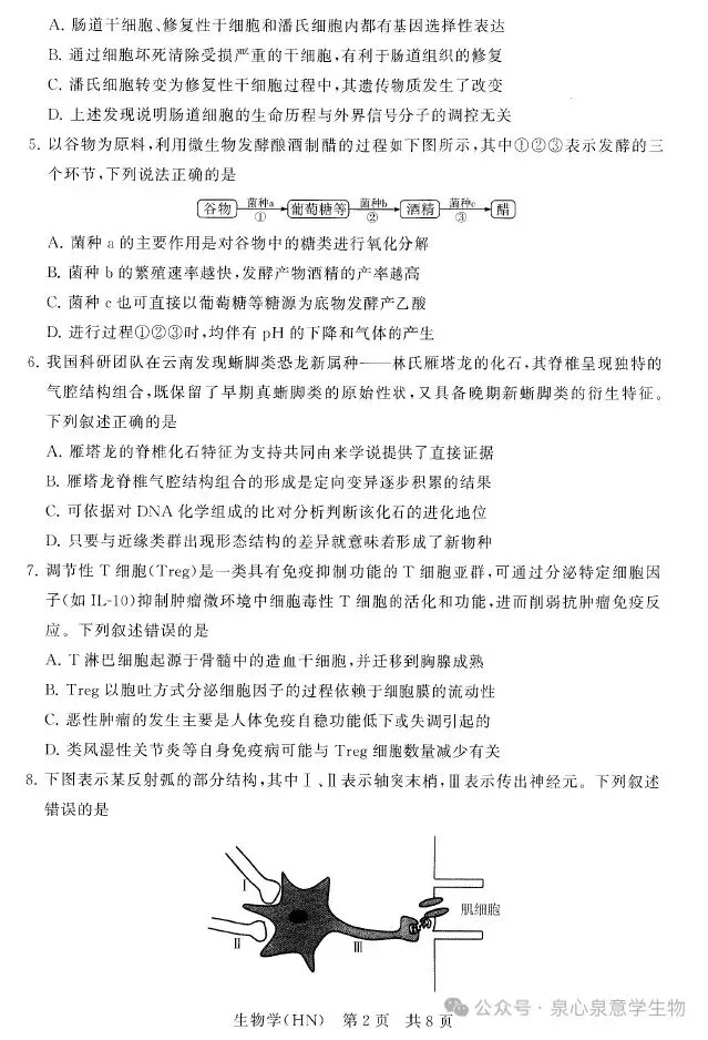 2026届高三年级4月联考试卷 第2张