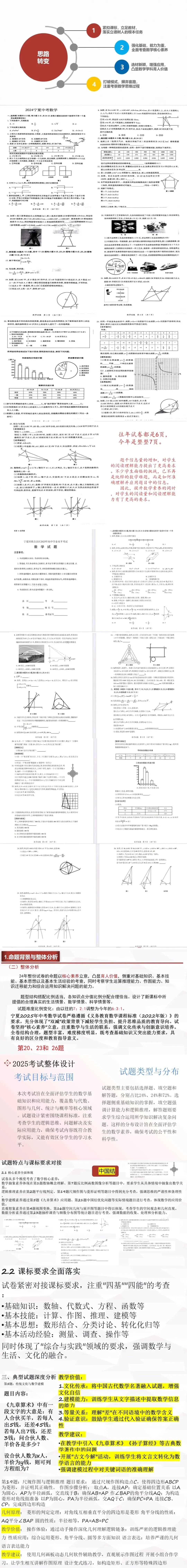 宁夏中考数学的特点与分析 第5张