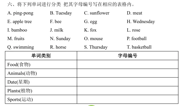 【期中真题】四年级下册,考U1-U4 第5张