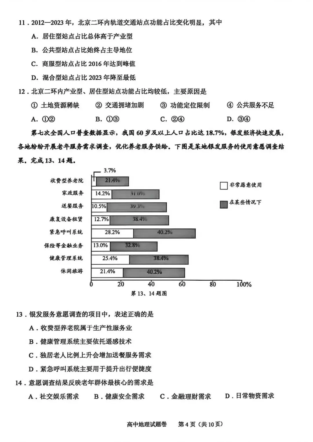 【佳卷速递】2026年4月绍兴二模地理试卷 第4张