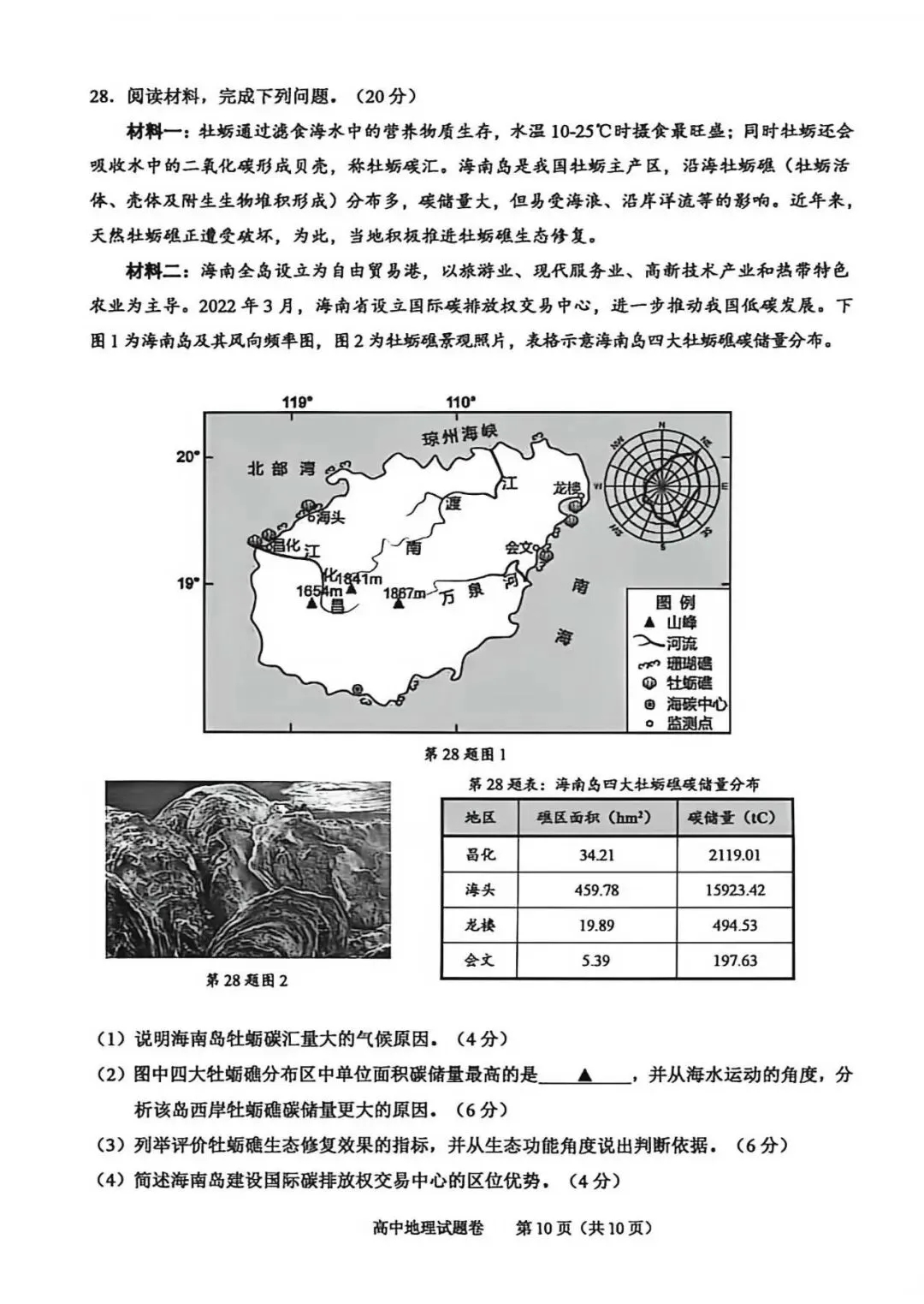 【佳卷速递】2026年4月绍兴二模地理试卷 第10张