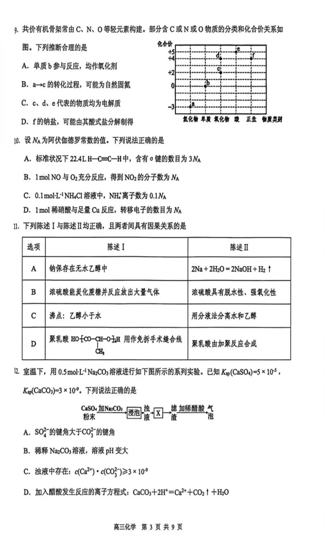 2026届东莞高三下学期一模化学试卷与答案 第3张