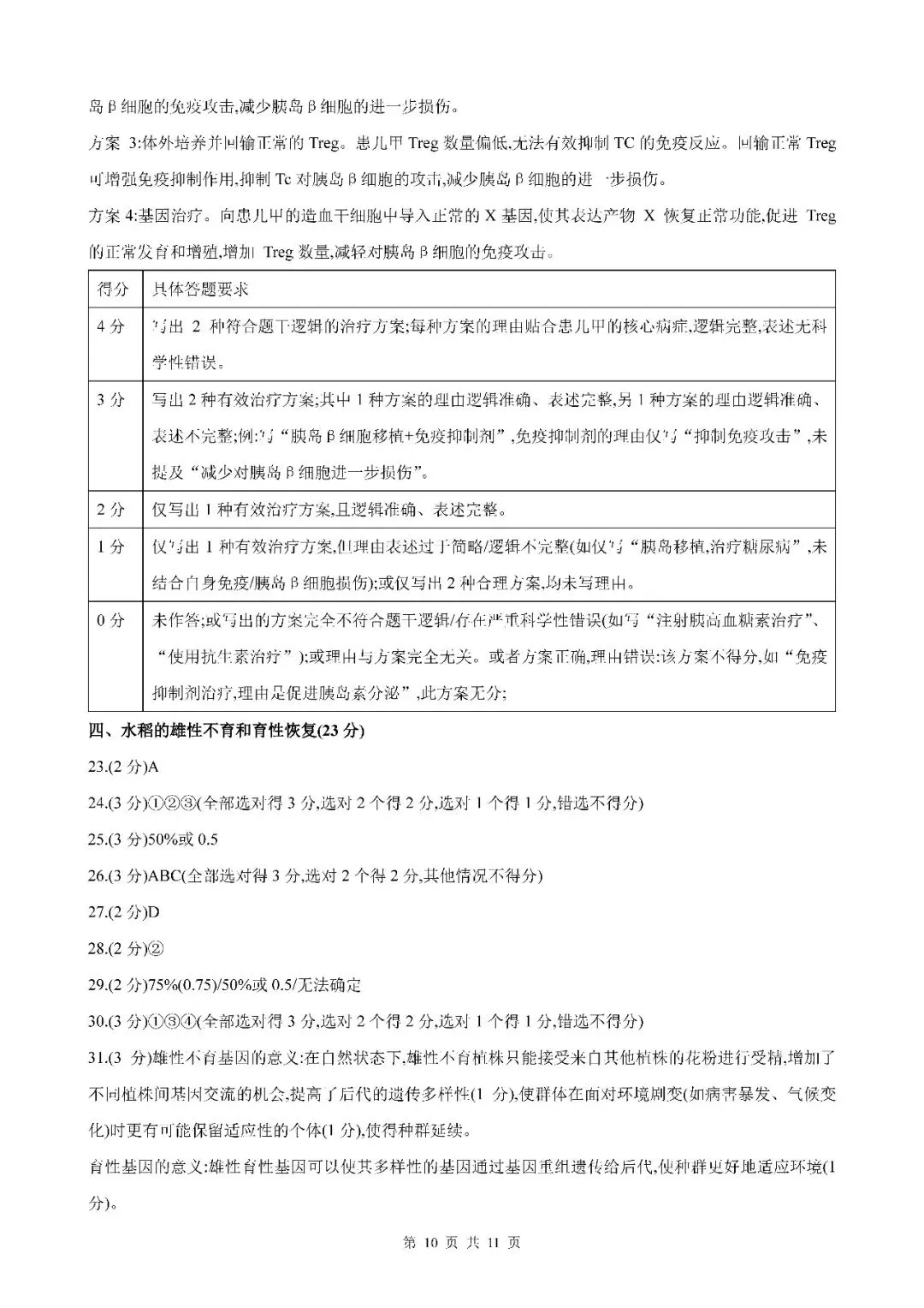 2026届上海市奉贤区高三二模生物试卷(含答案) 第10张