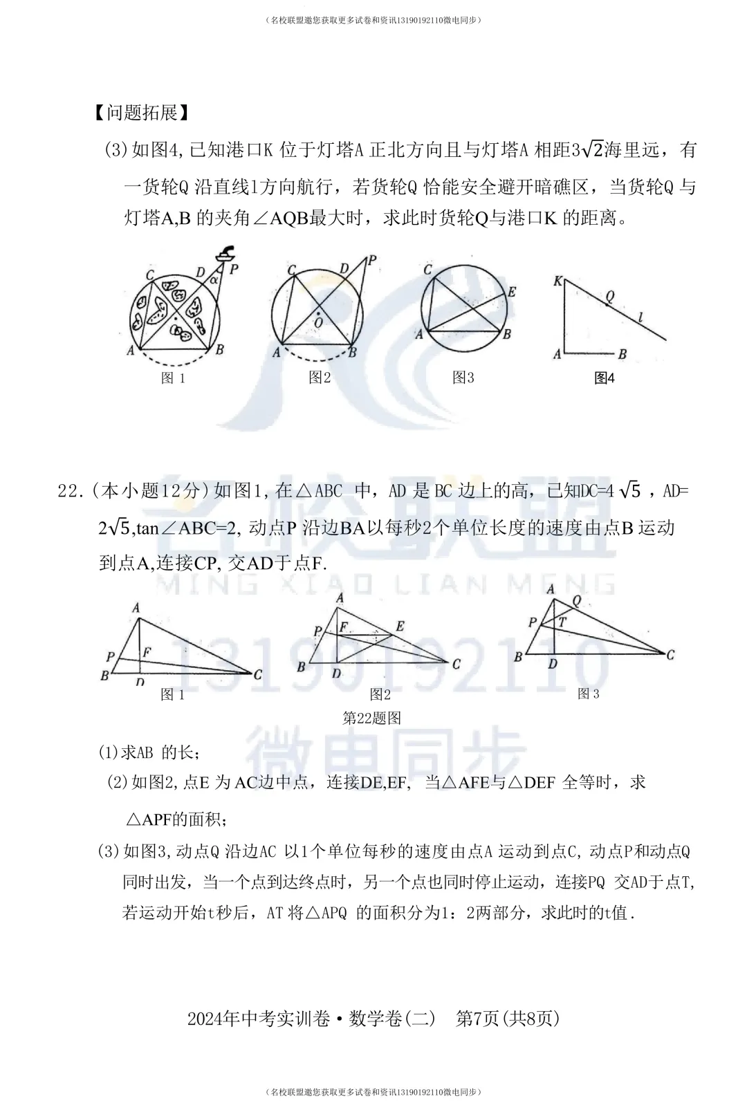 【初三下数学】2024年辽宁省中考实训卷数学卷二 第11张